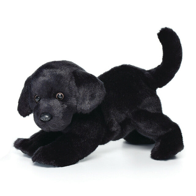 large stuffed black lab