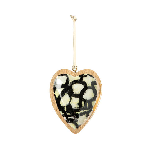 ArtLifting Heart Ornament - Off White and Black