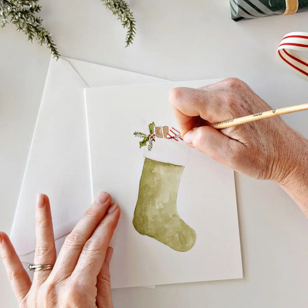 Classic Christmas Watercolor Notecard Set