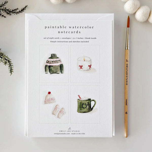 Warm + Cozy Watercolor Notecard Set