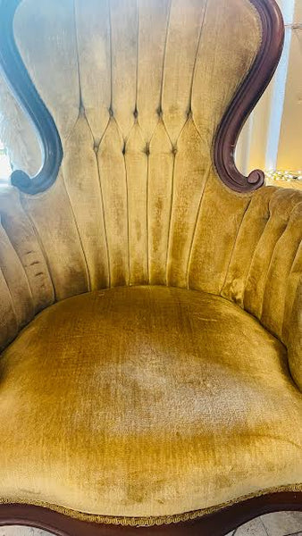 Victorian Velvet Parlor Chair