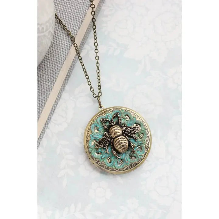 Honey Bee Locket Necklace