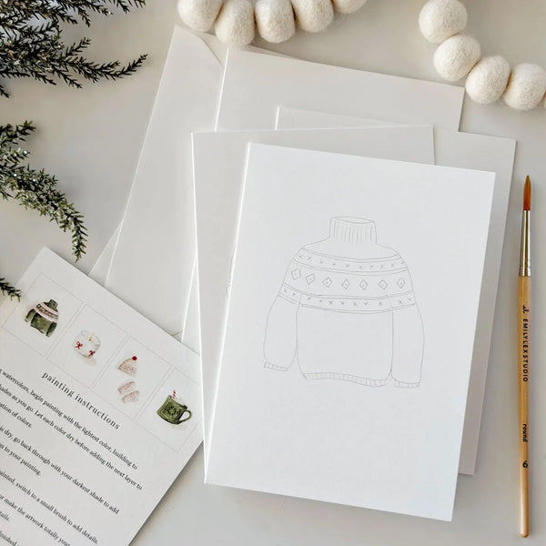 Warm + Cozy Watercolor Notecard Set