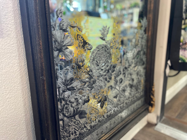 79” Antique Style Mirror with Gold Details