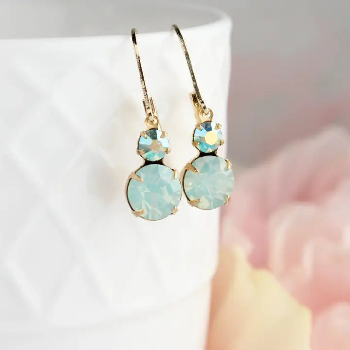 Chrysolite Mint Opal Earrings