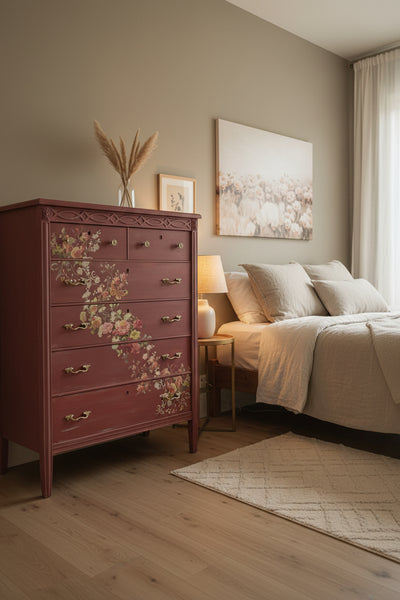 Antique Paprika Red Dresser