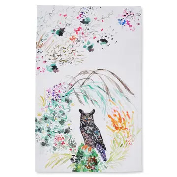 Great Horned Owl Tea Towel