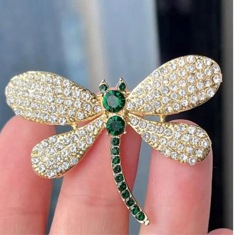 Green Dragonfly Brooch