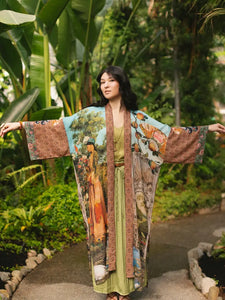 Secret Garden Long Duster Bamboo Kimono Robe