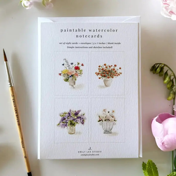 Bouquets Watercolor Notecard Set
