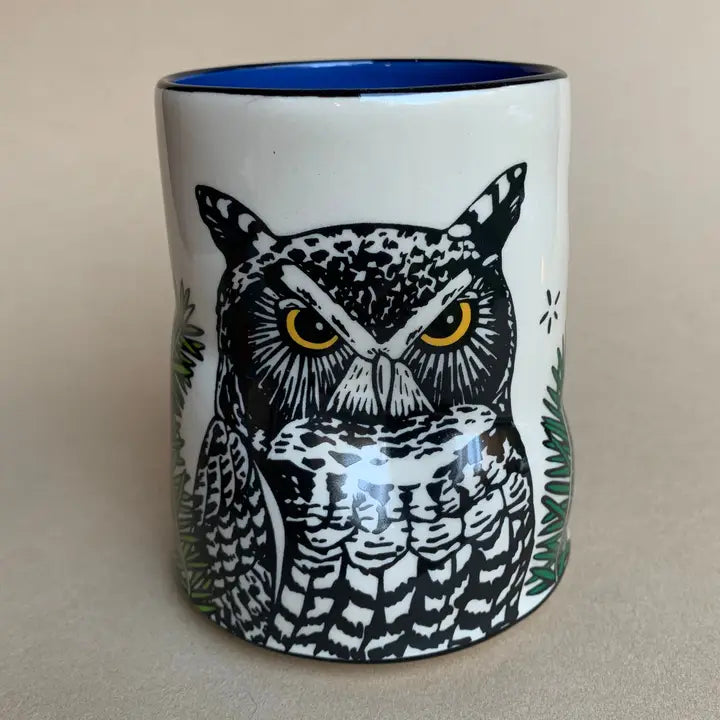 XL Lucky Great Horned Owl Cup
