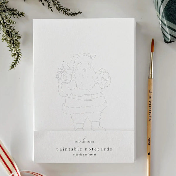 Classic Christmas Watercolor Notecard Set