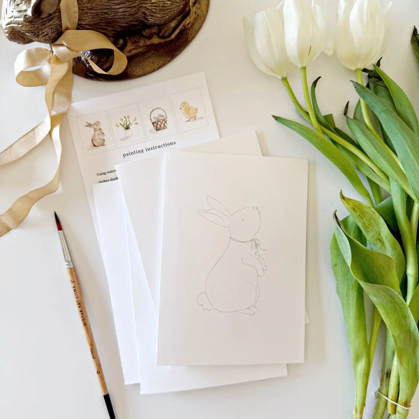 Paintable Easter Watercolor Notecard Set