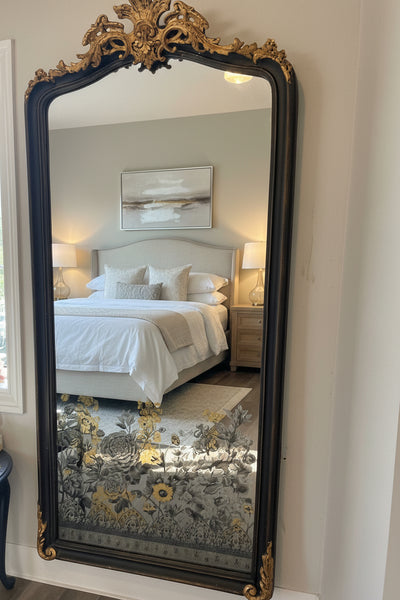 79” Antique Style Mirror with Gold Details