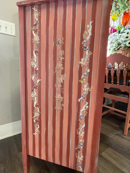 Antique Paprika Red Dresser