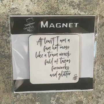 Train Wreck of Glitter Magnet
