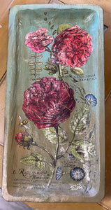 Wooden Tray with Transfer by Bobbi