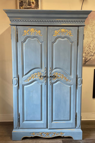 Greek Blue/Olive Armoire