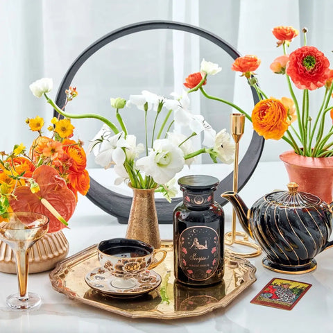 Scorpio Tea for Sensual Brilliance Violet Apothecary Jar