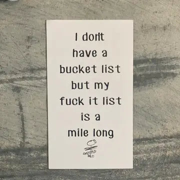 Bucket/Fuckit List Magnet