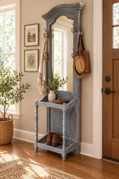 Whistler Grey/Louis Blue Hall Tree