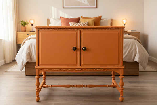 Antique Barcelona Orange Cabinet