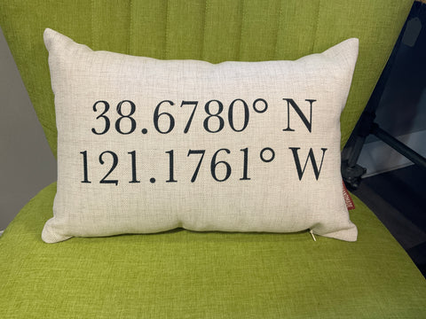 Folsom Coordinates Pillow