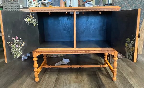 Antique Barcelona Orange Cabinet