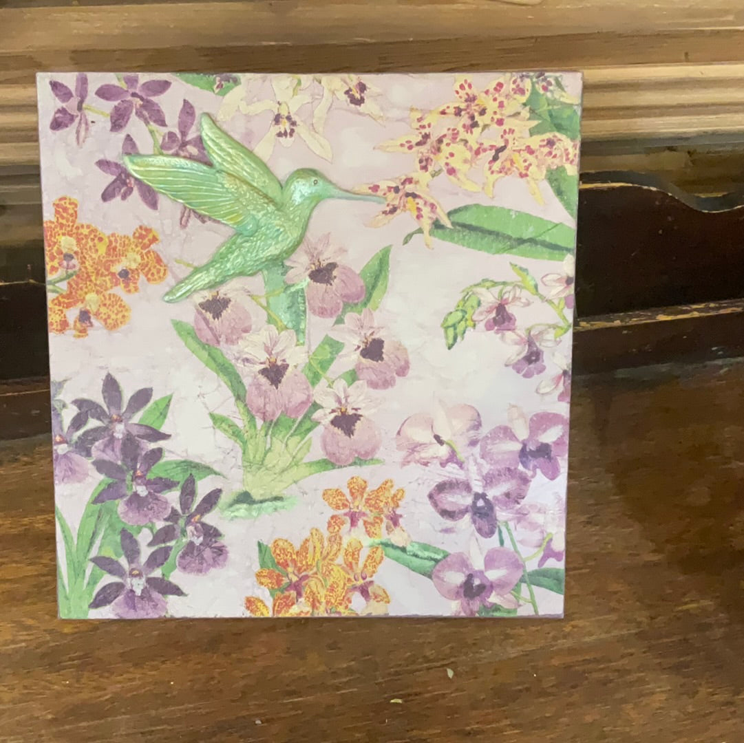 Hummingbird napkin decoupage