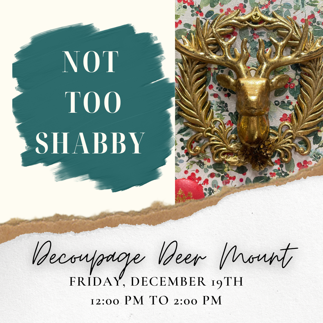 Decoupage Deer Mount - Dec 19, 12-2 PM