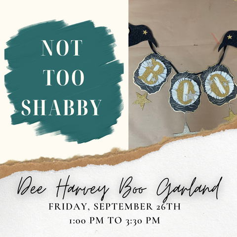 Dee Harvey Boo Garland - Sept 26, 1-3:30 PM