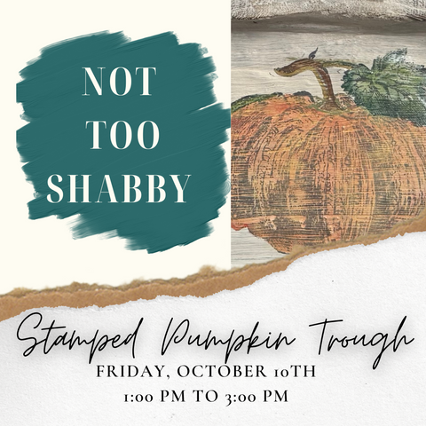 Stamped Pumpkin Trough - Oct 10, 1-3 PM