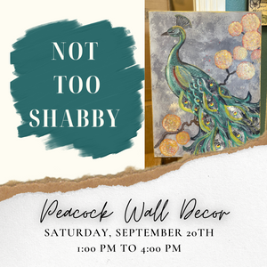 Peacock Wall Decor - Sept 20, 1-4 PM