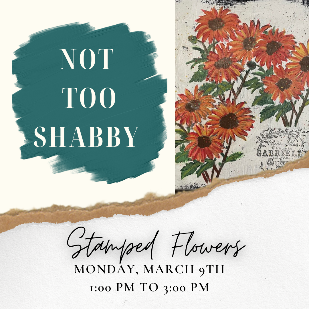 Stamped Flowers - Mar 9, 1-3 PM