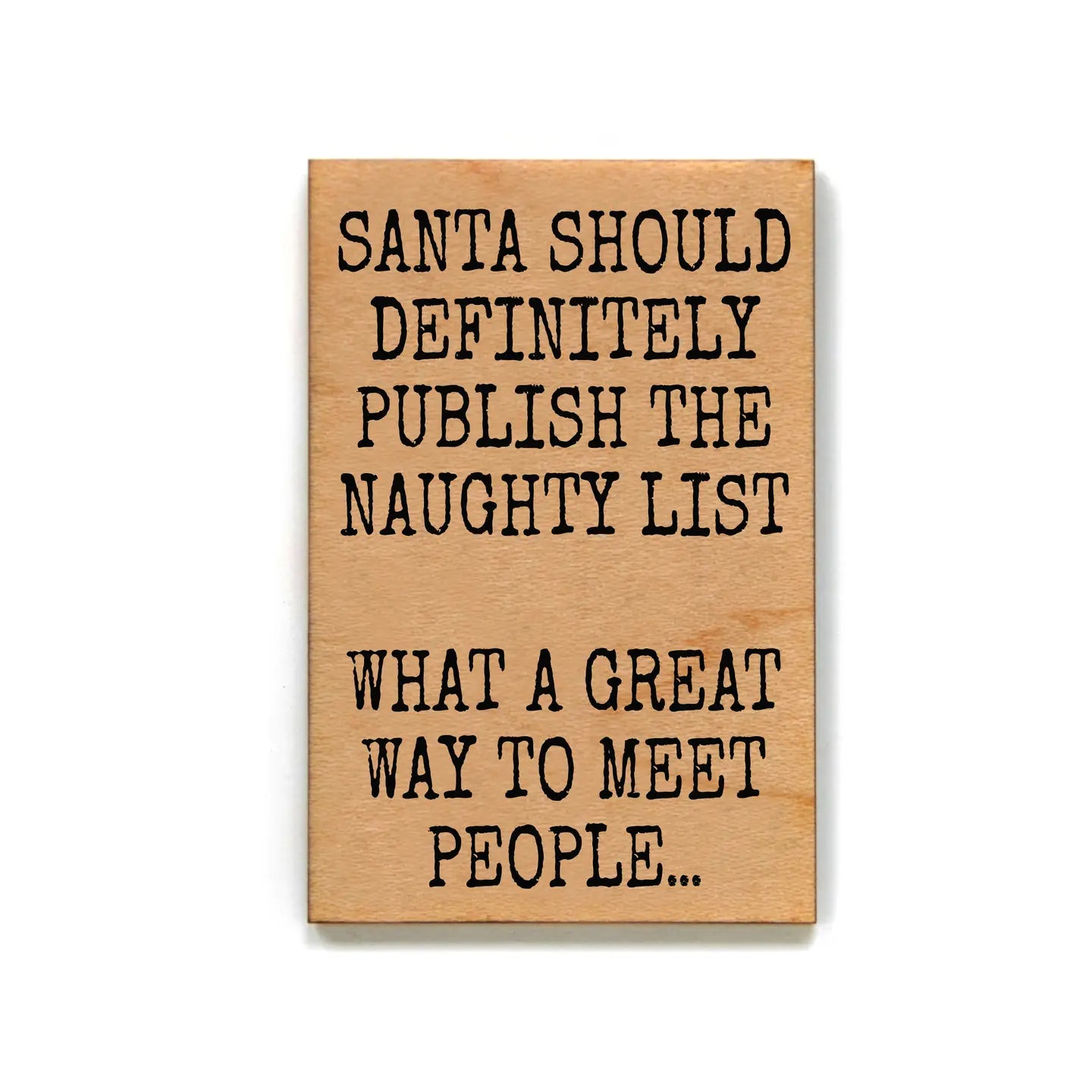 Santa's Naughty List Magnet
