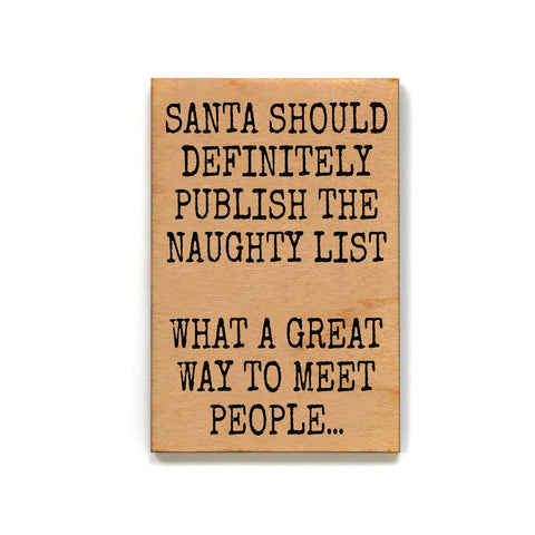 Santa's Naughty List Magnet