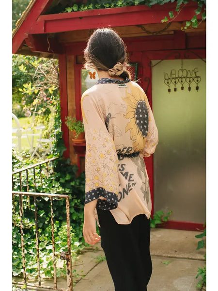 Milk & Honey Bamboo Bohemian Kimono Cardigan with Belt