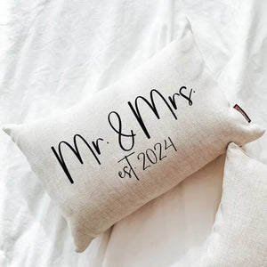 Mr. & Mrs. Est. 2024 Lumbar Pillow