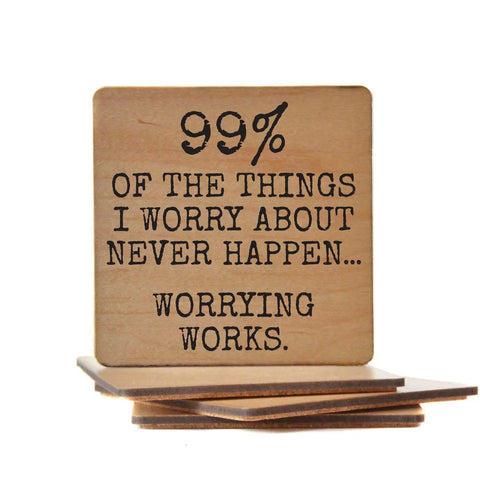 Worrying Works Coasters