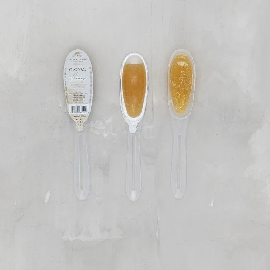 Finch & Fennel Unfiltered Clover Honey Single Use Spoons