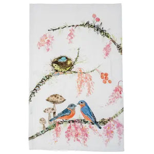 Blue Birds Tea Towel