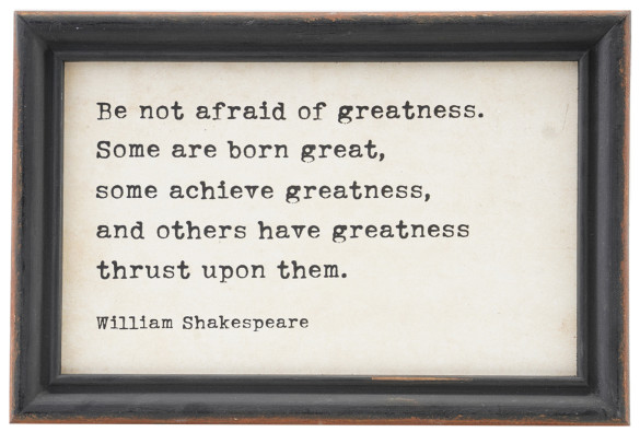 Famous Quote Wall Framed Sign