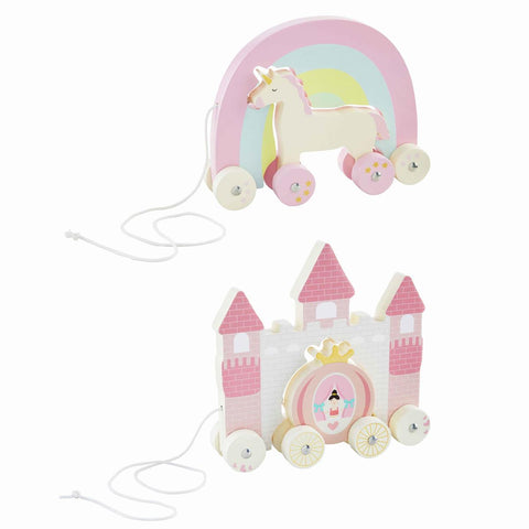 Princess Wood Pull Toys