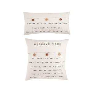 House Full of Love Button Pillow