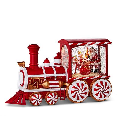 12.5" Musical Peppermint Elves Lighted Water Train