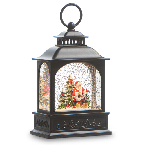 9.75" Santa in Forest Lighted Water Lantern