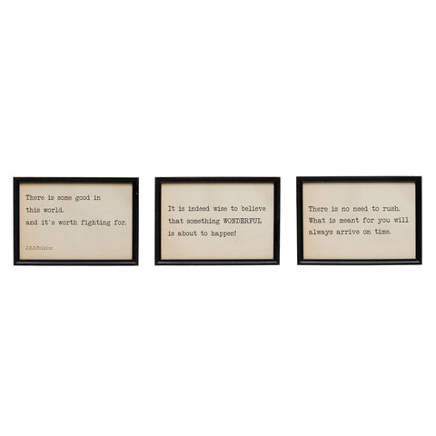 10" Famous Quote Saying Wall Decor