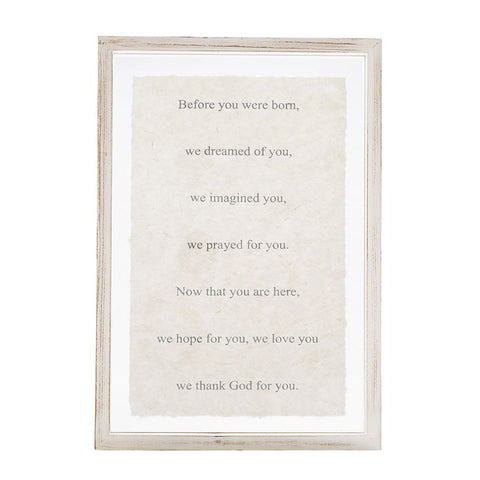 Before You Were Born Wall Decor