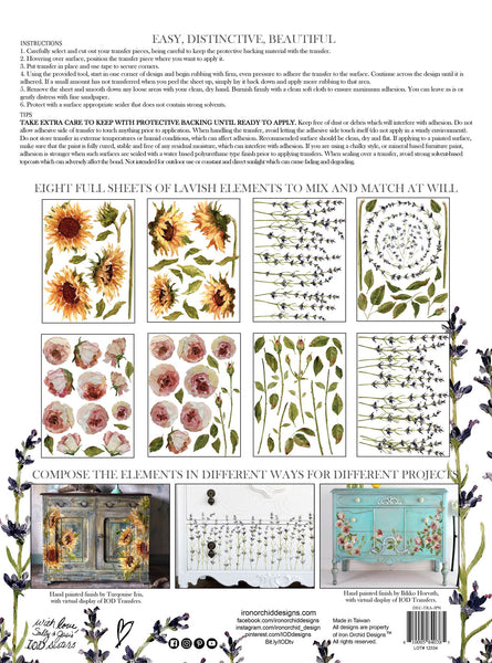 Painterly Florals Transfer Pad