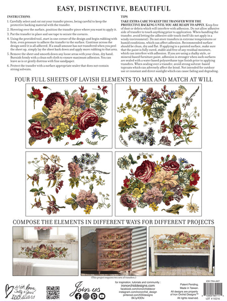 Floral Anthology Transfer Pad